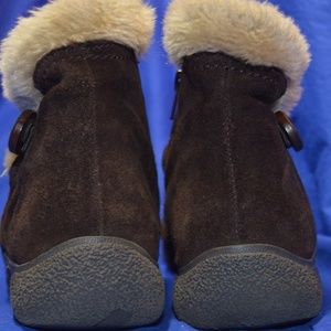 BareTraps Fur lined Leather Ankle Boots Sz 10